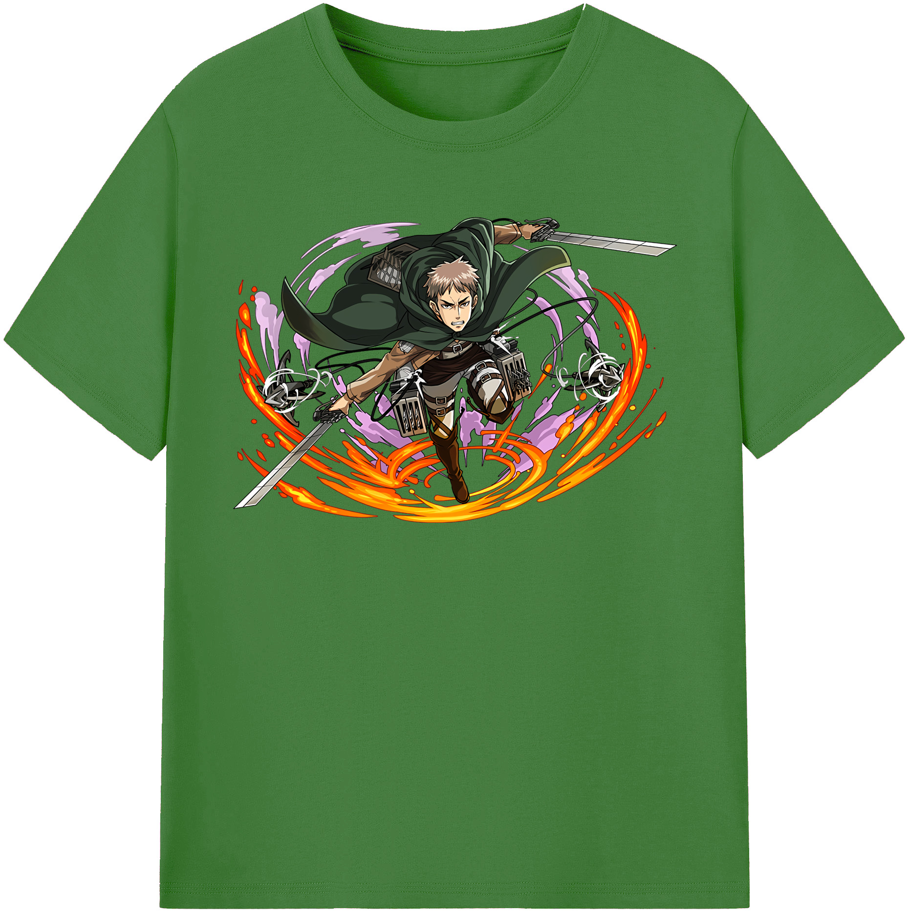 （画像用） 進撃の巨人 ジャン・キルシュタイン Attack on Titan Jean Kirstein レディースカジュアルプリントTシャツ（綿100％）